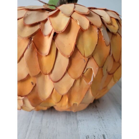 pumpkin large fall thanksgiving centerpiece Wood Halloween decor abstract - Picture 3 of 13